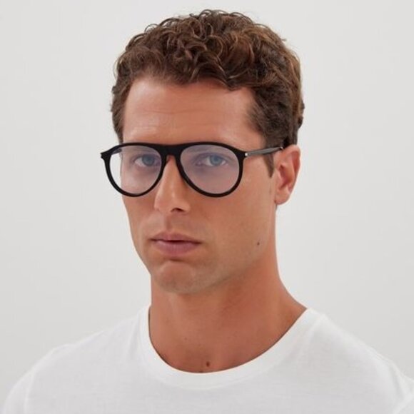 Saint Laurent Men Eyeglasses Black Demo Pilot SL667OPT 001 BRAND NEW - Picture 10 of 10